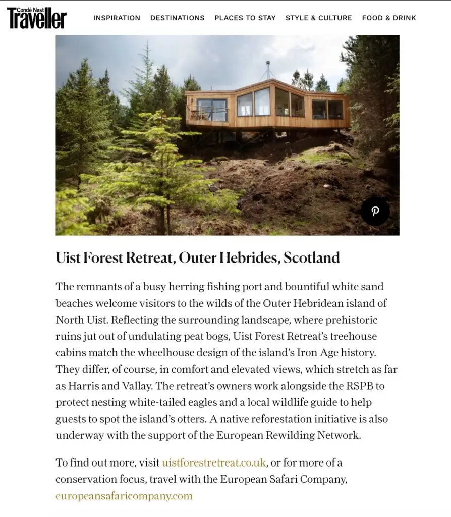 North Uist Forest Retreat Conde Nast Traveller