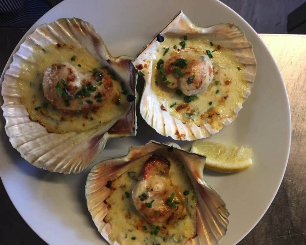 Scallops at Berneray Bistro