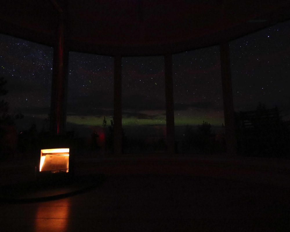 Northern Lights from your cabin in the woods